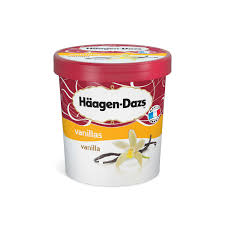 Bac of Vanilla Ice Cream 14 oz / Pint Haagen-Dazs 396 g 